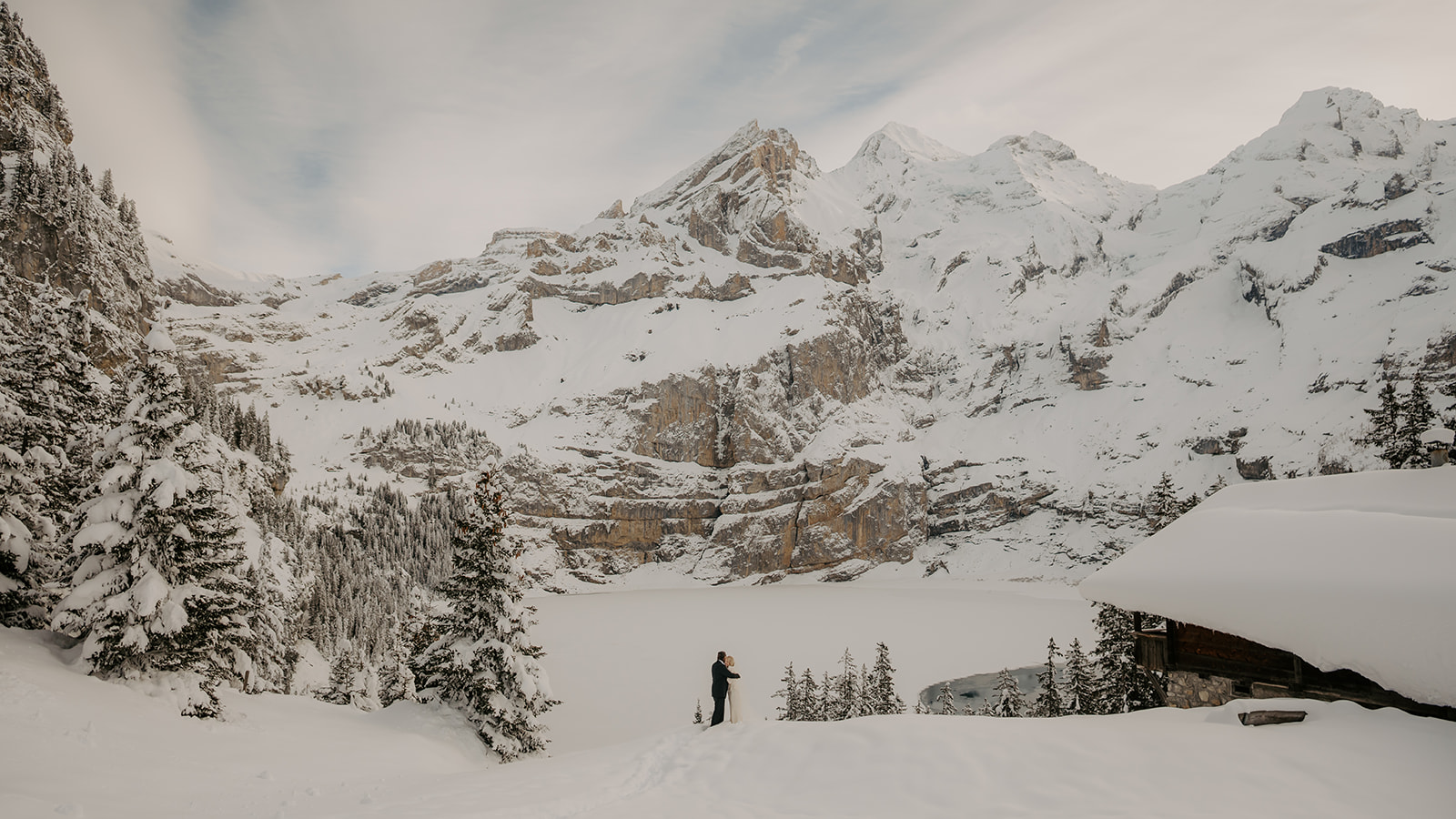 Swiss Alps Winter Elopement